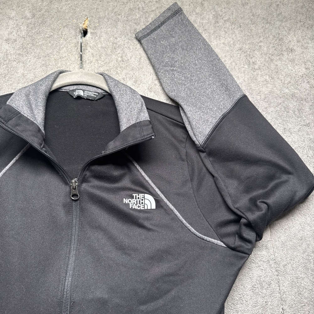 The North Face Women's Cinder 100 Colorblock Fleece Jacket Black Gray Large